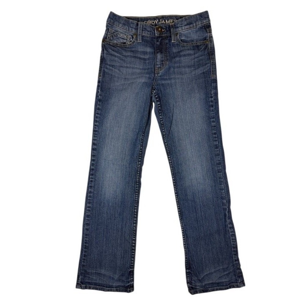 Cody James Womens Straight Leg Jeans Blue Medium Wash Embroidered Size 14 REG